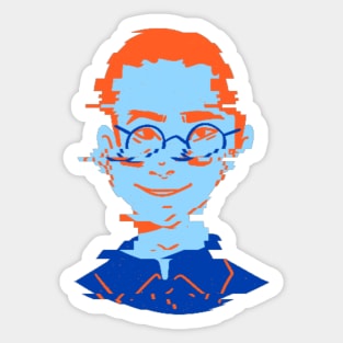 Max the Young Man Who Wear Glasses Sticker